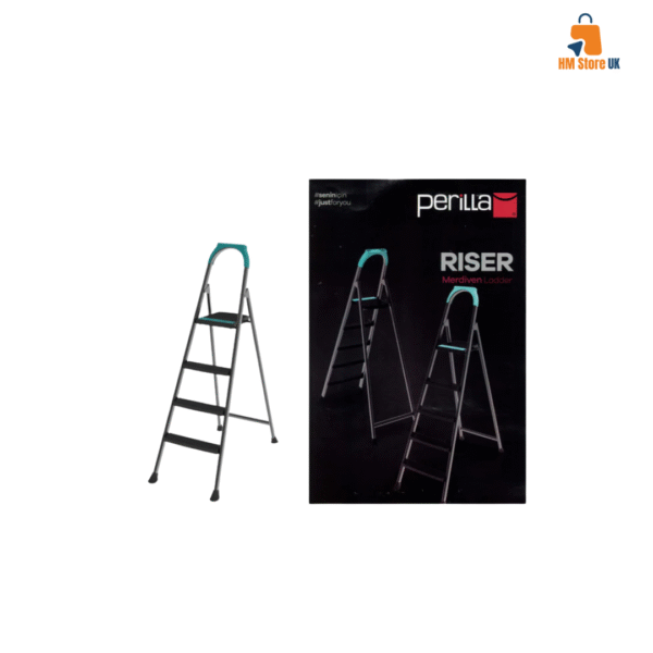 3 + 1 Perilla Riser Metal Indoor Outdoor Step Ladder 51303 (Big Parcel Rate)