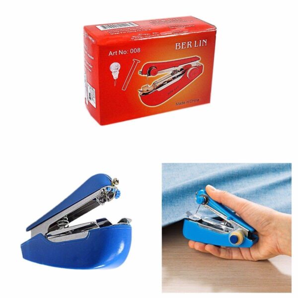 Portable Mini Hand Held Sewing Machine 10 cm Assorted Colours 1213 (Parcel Rate) - Image 2