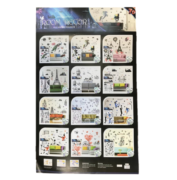 Room Décor Large Wall Stickers 70 x 49 cm Assorted Designs 5360 (Parcel Rate) - Image 2