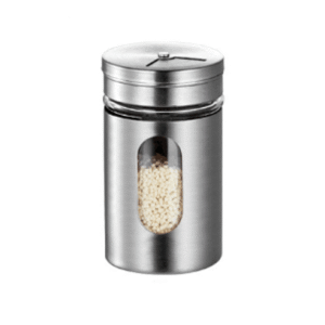 Stainless Steel Glass Salt Pepper Spice Jar 8 x 5cm 7019 A (Parcel Rate)