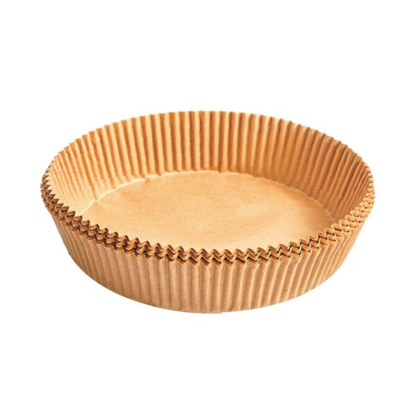 SQ Professional Kitchen Baking Brown Paper Air Fryer Liners Round 20 x 4.5 cm 50pcs 10611 (Parcel Rate) - Image 2
