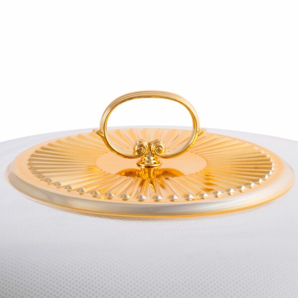 SQ Professional Durane Ornate Party Food Serving Cloche with Tray Silver 56958XLSG 65 x 65 x 19 cm Round Dome 11205 (Big Parcel Rate) - Image 3